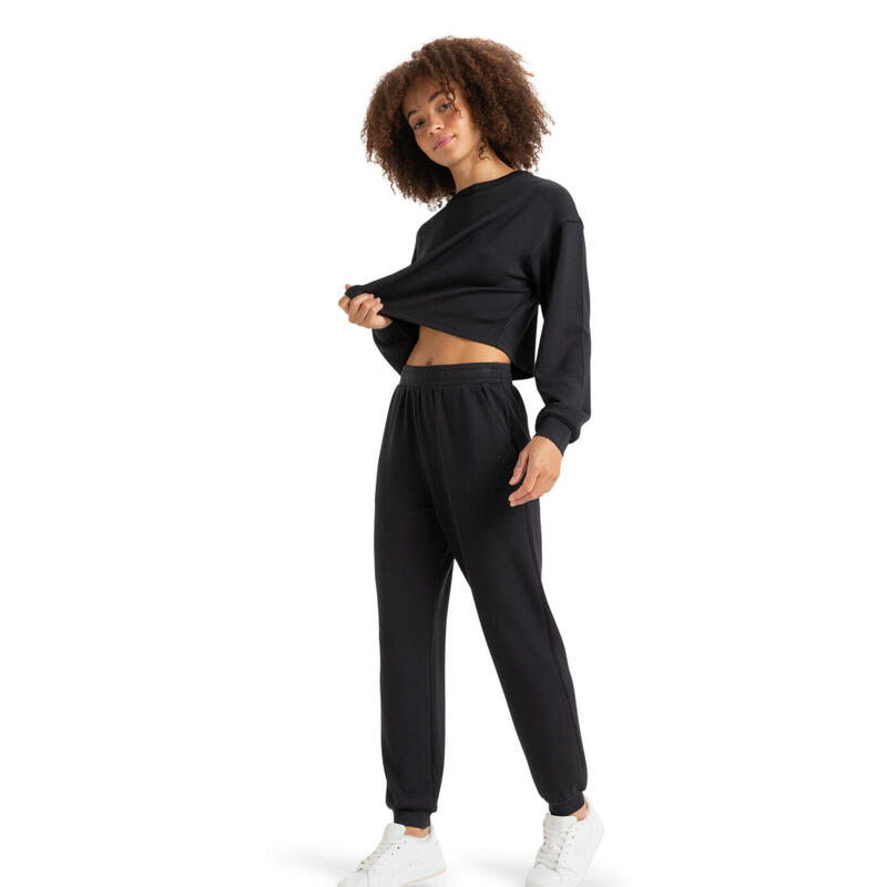 Bluza z okrągłym dekoltem dla Kobiety RISE & VIBE Czarny