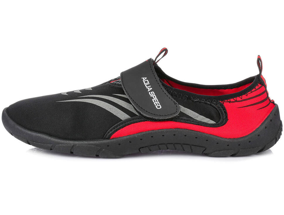 Buty do wody pływania na plażę czerwone AQUA SPEED