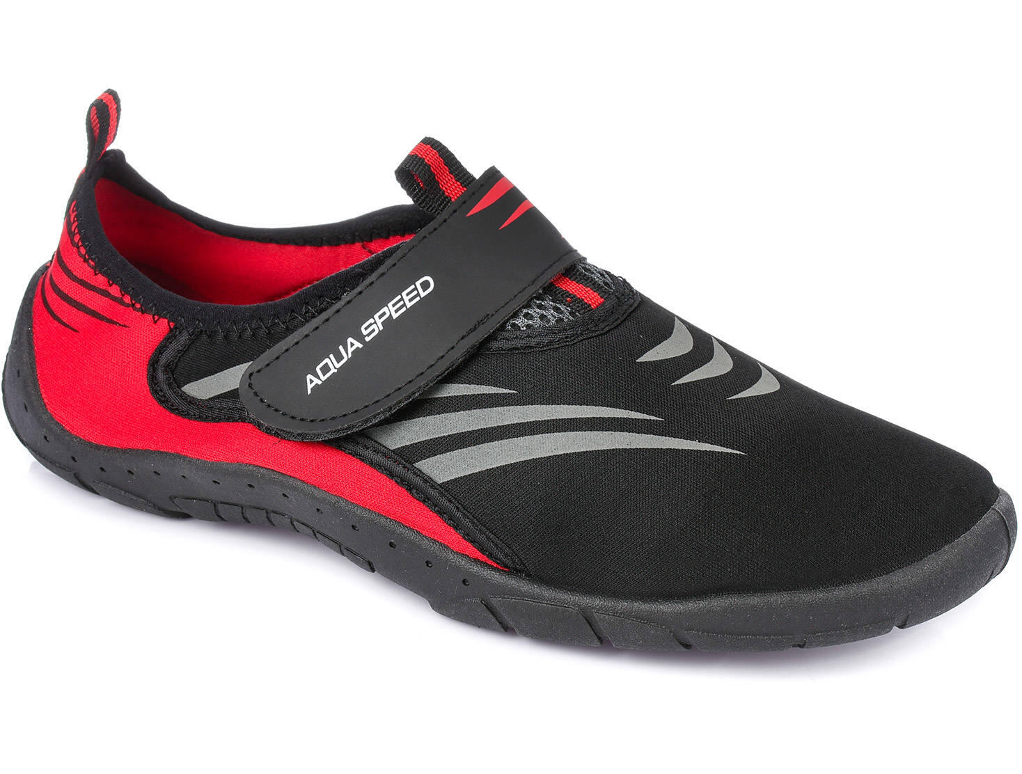Buty do wody pływania na plażę czerwone AQUA SPEED 4/7