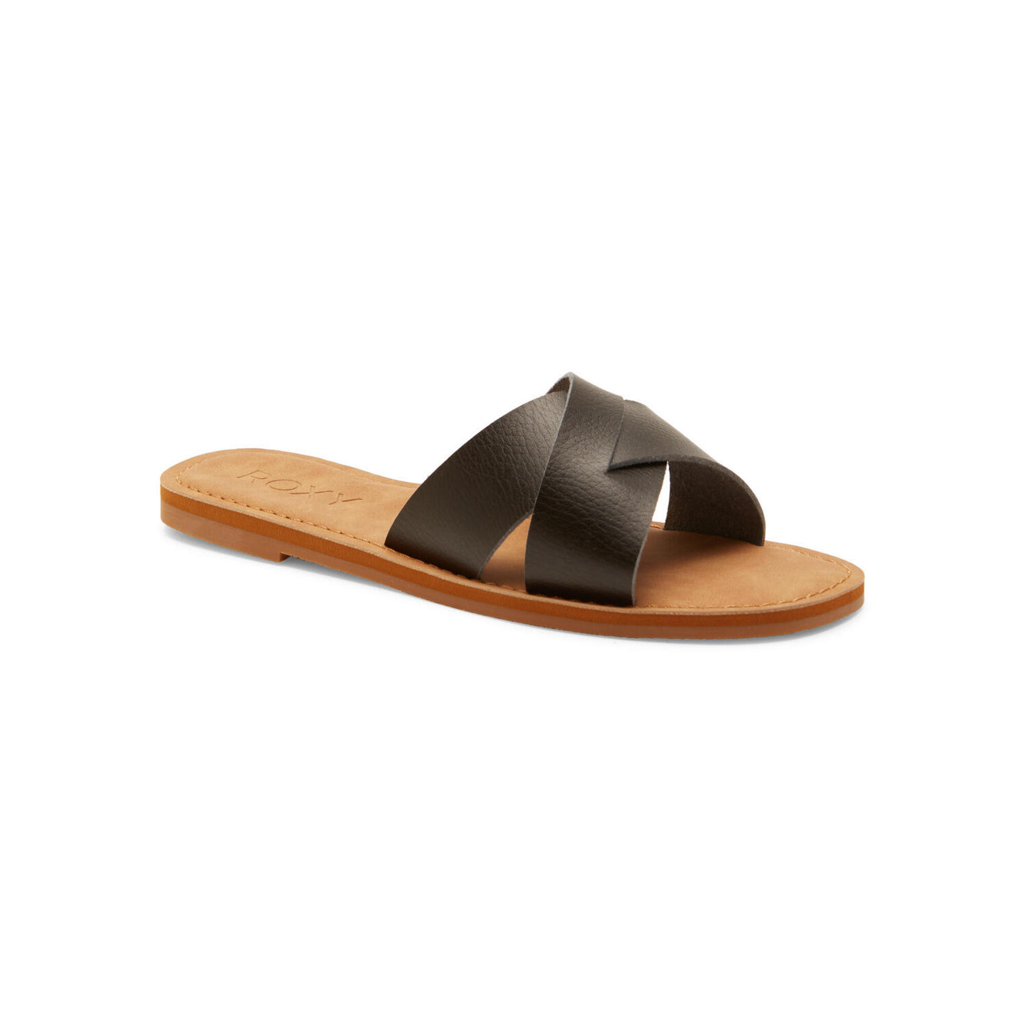 Roxy - Sandales Andreya Noir Femme - Claquettes - Noir - Decathlon