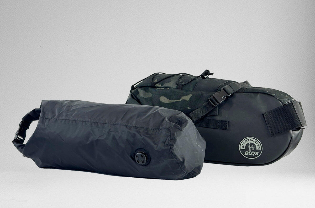 Bolsa de Selim Bikepacking 15L Impermeável – Preto/Camo 2/4