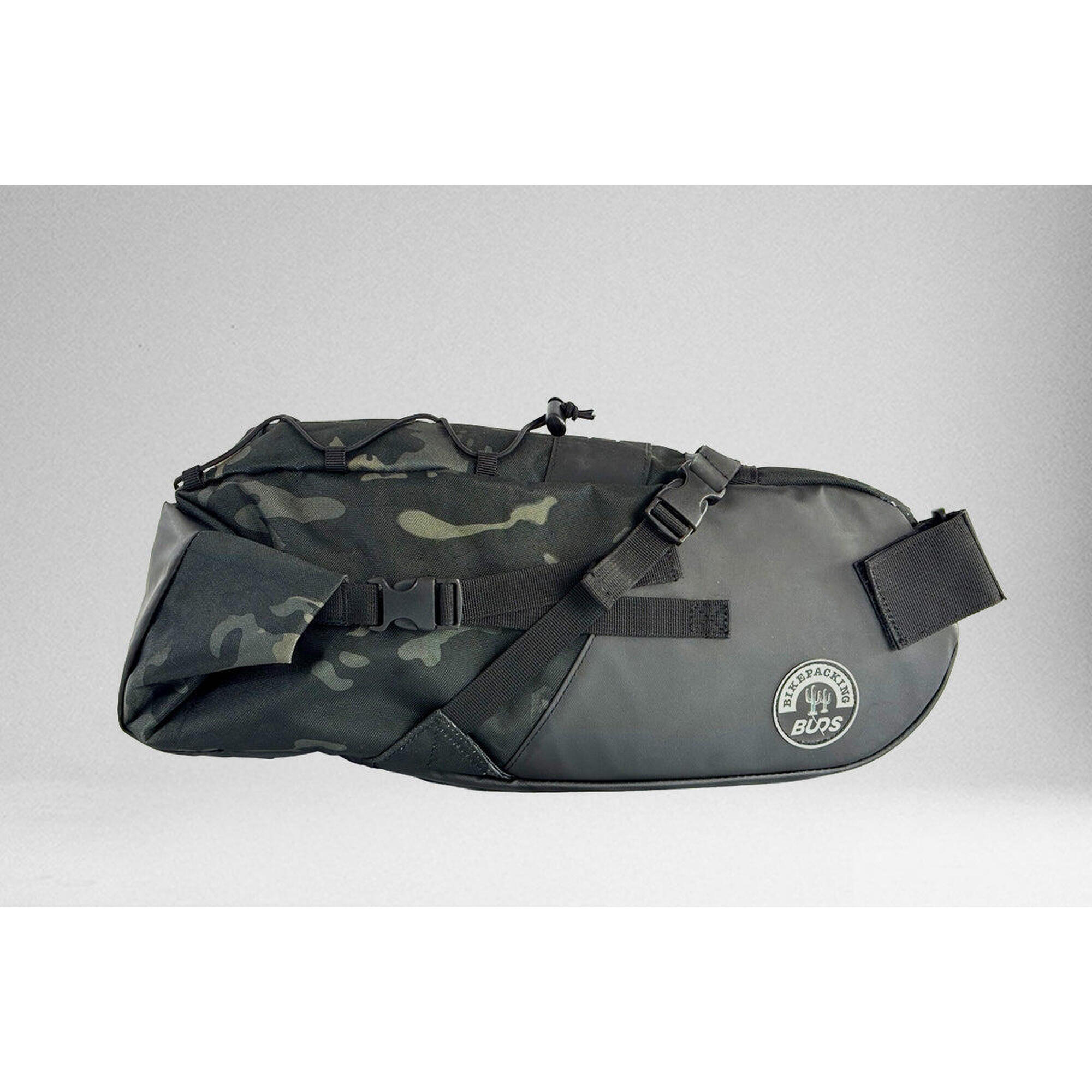Buds - Sacoche De Selle Bikepacking 15l - Noir/camo - Seat Bag - Sacoche De Guidon - Marron|vert - No Size - Decathlon