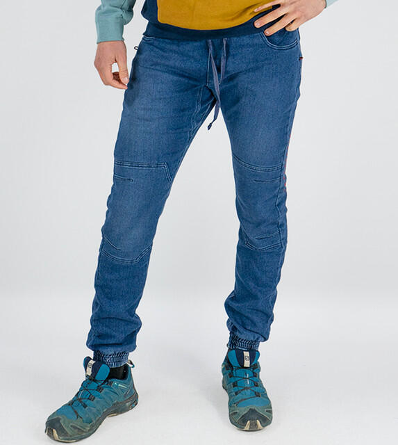 JEANSTRACK Pantaloni da arrampicata montan jeans risciacquare