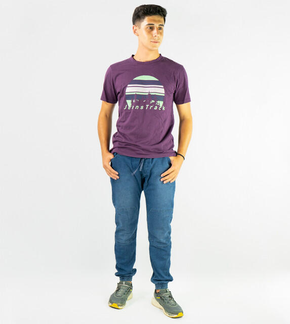 Pantaloni da arrampicata montan jeans risciacquare 4/7