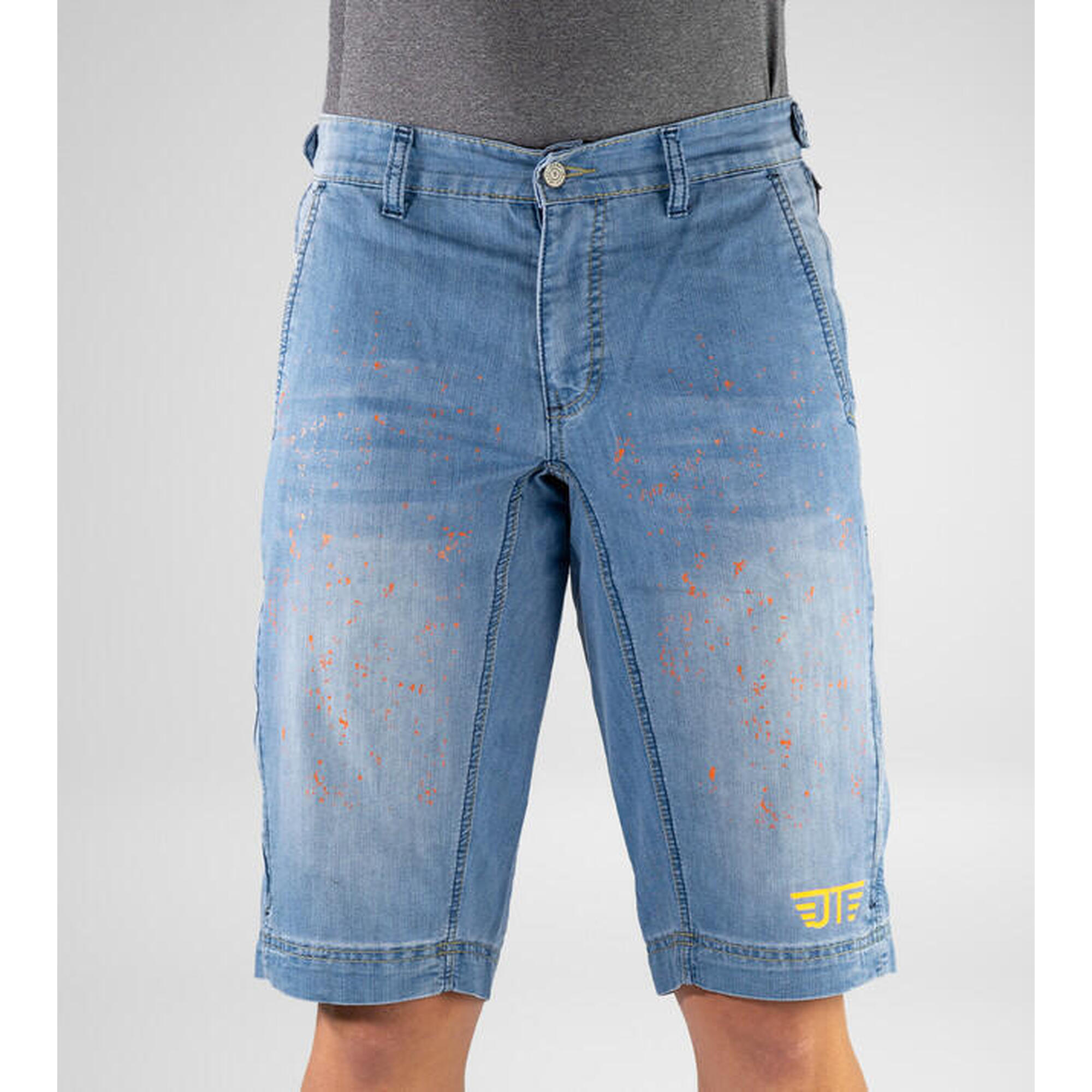 Jeanstrack - Pantalon De Vã©lo De Montagne (vtt) Jeans Heras Fluor - Short De Vélo - Bleu - S - Decathlon