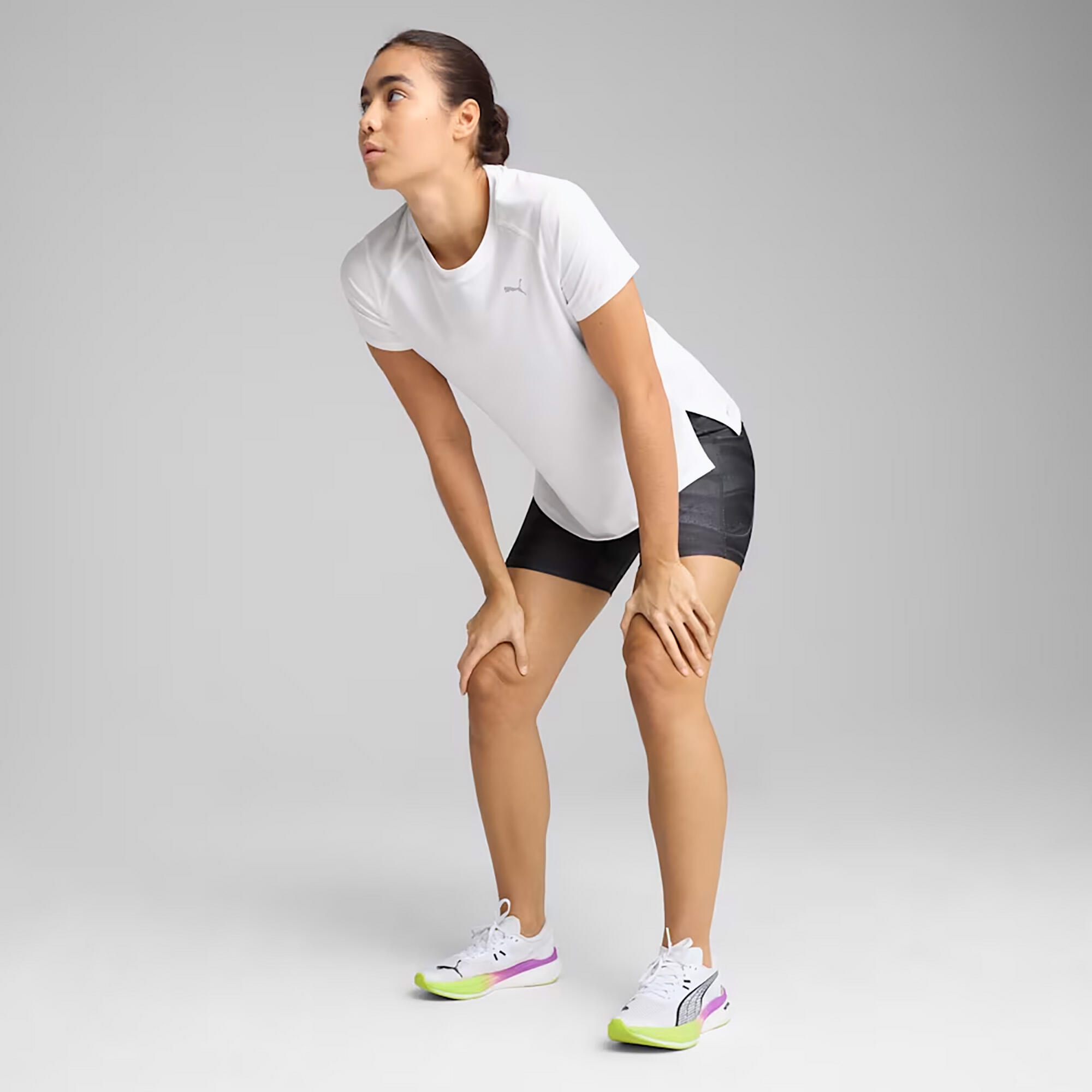 T-shirt de course pour femme PUMA Run Graphic Mesh Tee puma 3/5