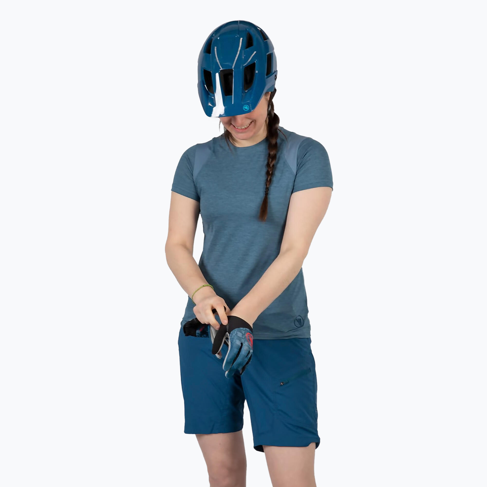 Maillot Manches Courtes Endura SingleTrack Femme Steel Bleu 6/7