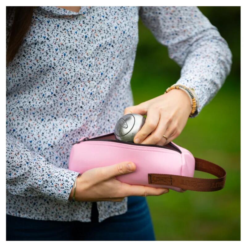 Sacoche OBUT en Cuir Végétale Rose 3/3