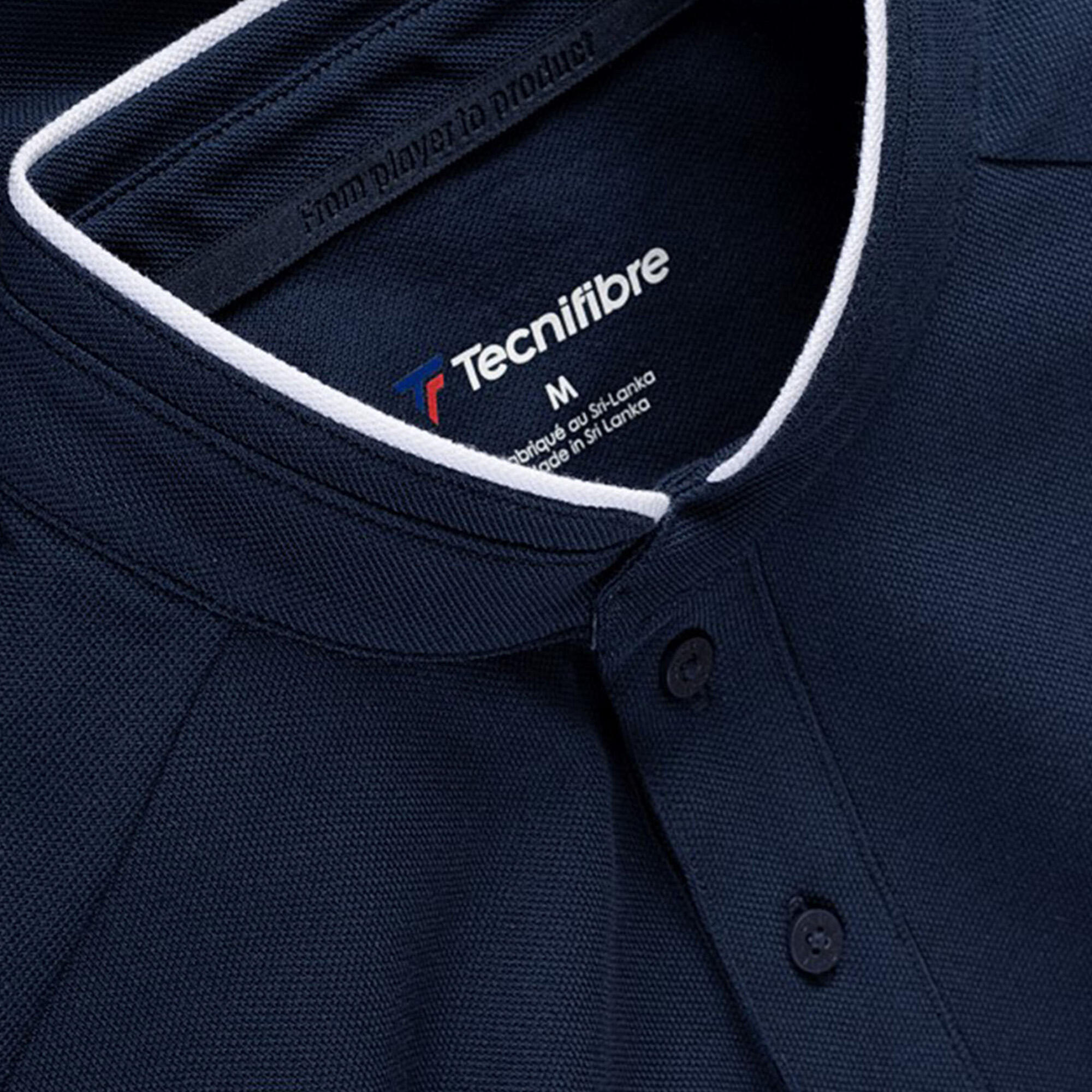 Camiseta de tênis masculina Tecnifibre Polo Pique 22 4/6