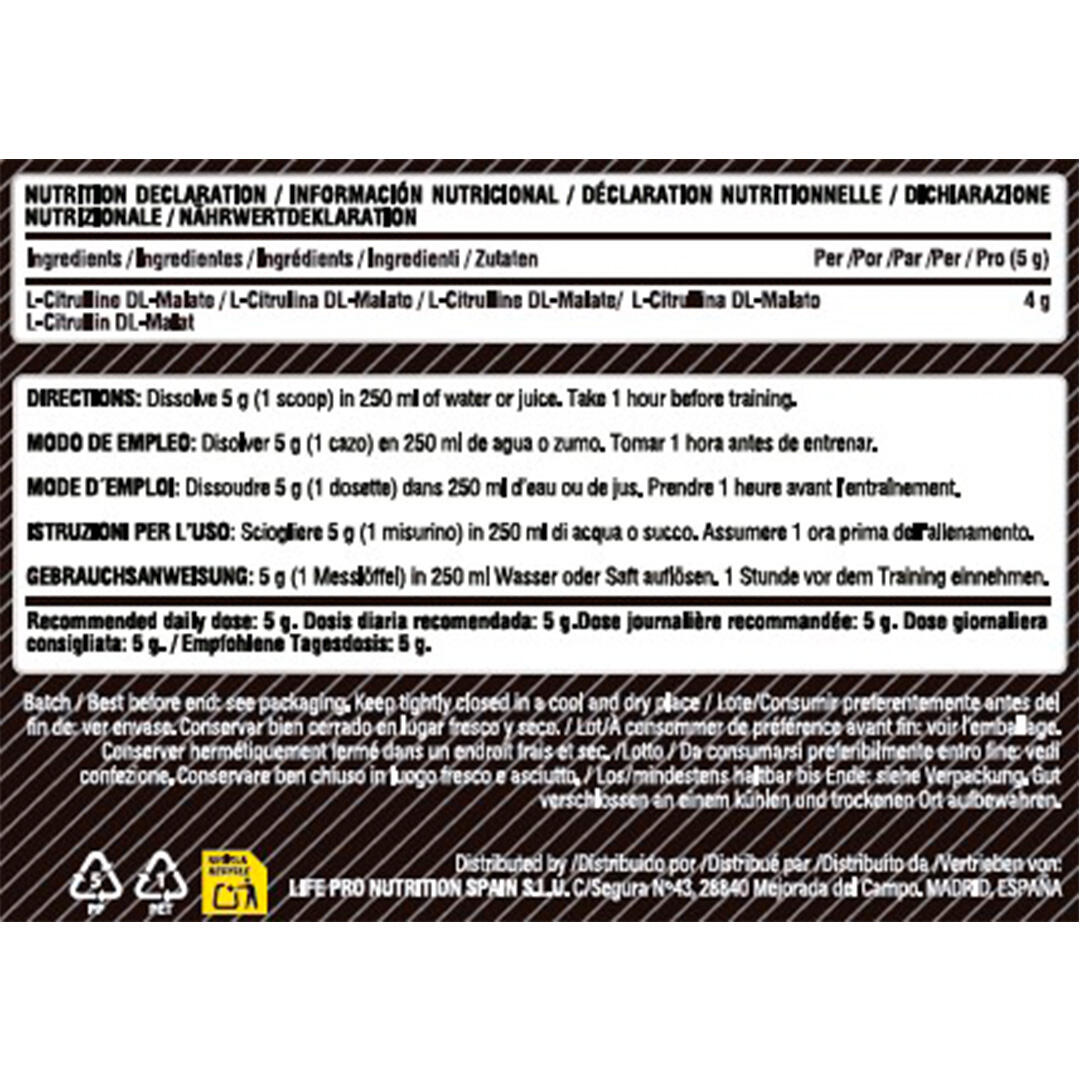 L-citrulina Life Pro Citruline Malato 300g Mejora fuerza y Resistencia 3/5