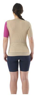 Mavic Essential Damen Kurzarm-Trikot Beige/Rosa. 2/6