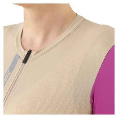 Mavic Essential Damen Kurzarm-Trikot Beige/Rosa. 4/6