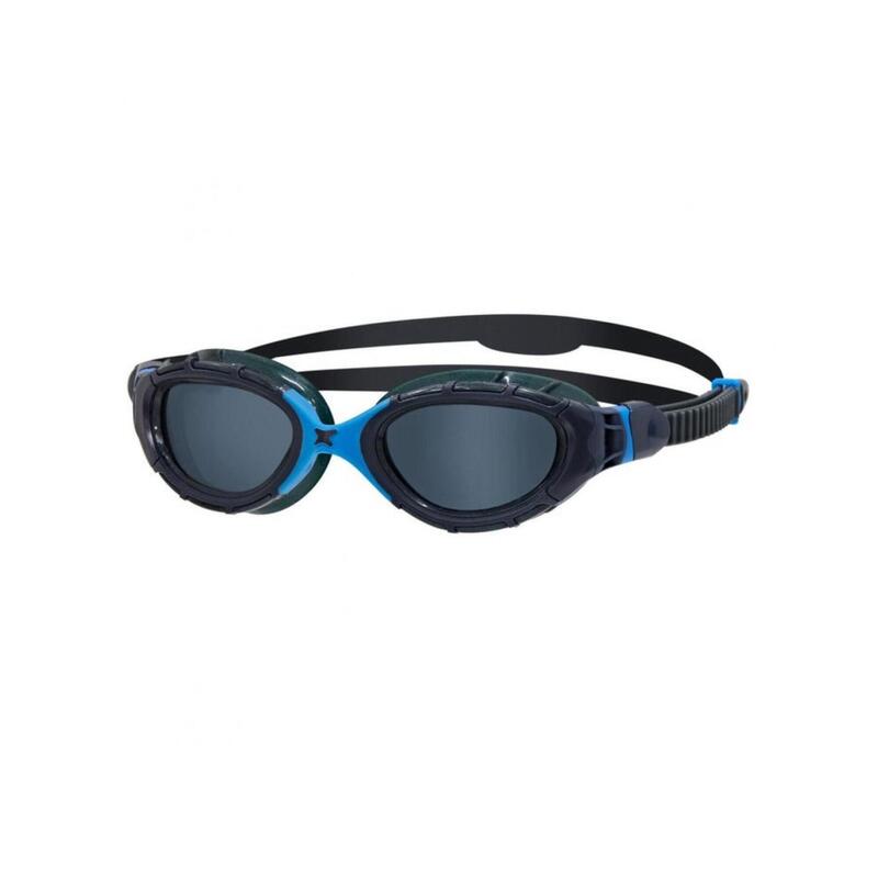 Lunettes de Natation PREDATOR FLEX, Verres Fumés, Taille Regular, Gris Bleu