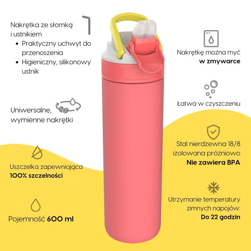 Termoláhev Termoska Lagoon Insulated 600 ml brčko BPA free