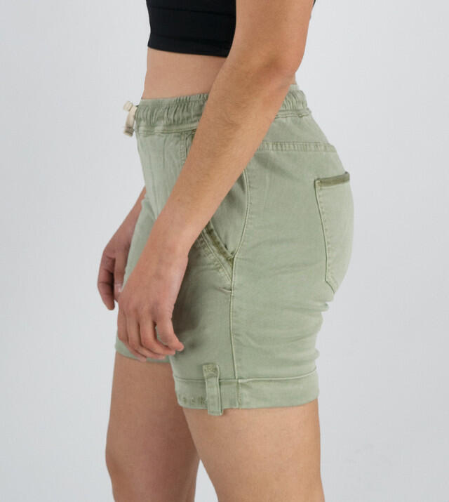 Pantaloni da arrampicata da donna a corto di olivo shira 2/7