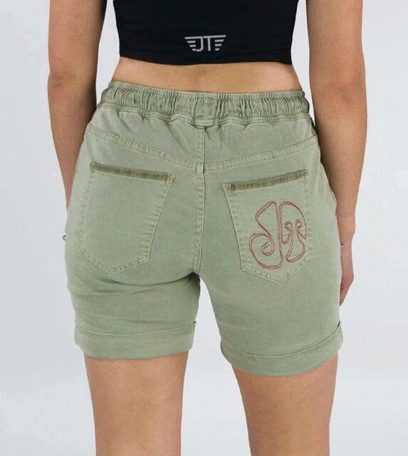 Pantaloni da arrampicata da donna a corto di olivo shira 3/7
