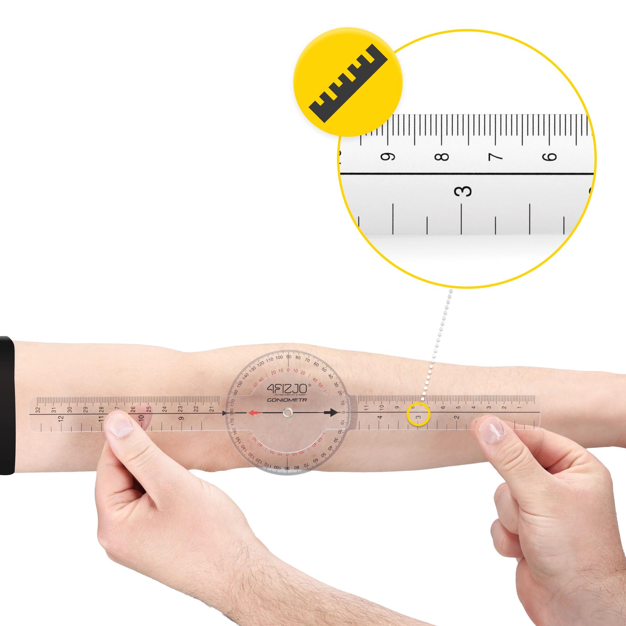 Goniometer 20 cm Winkelmesser Physiotherapie Gelenkmesser 4FIZJO 6/7