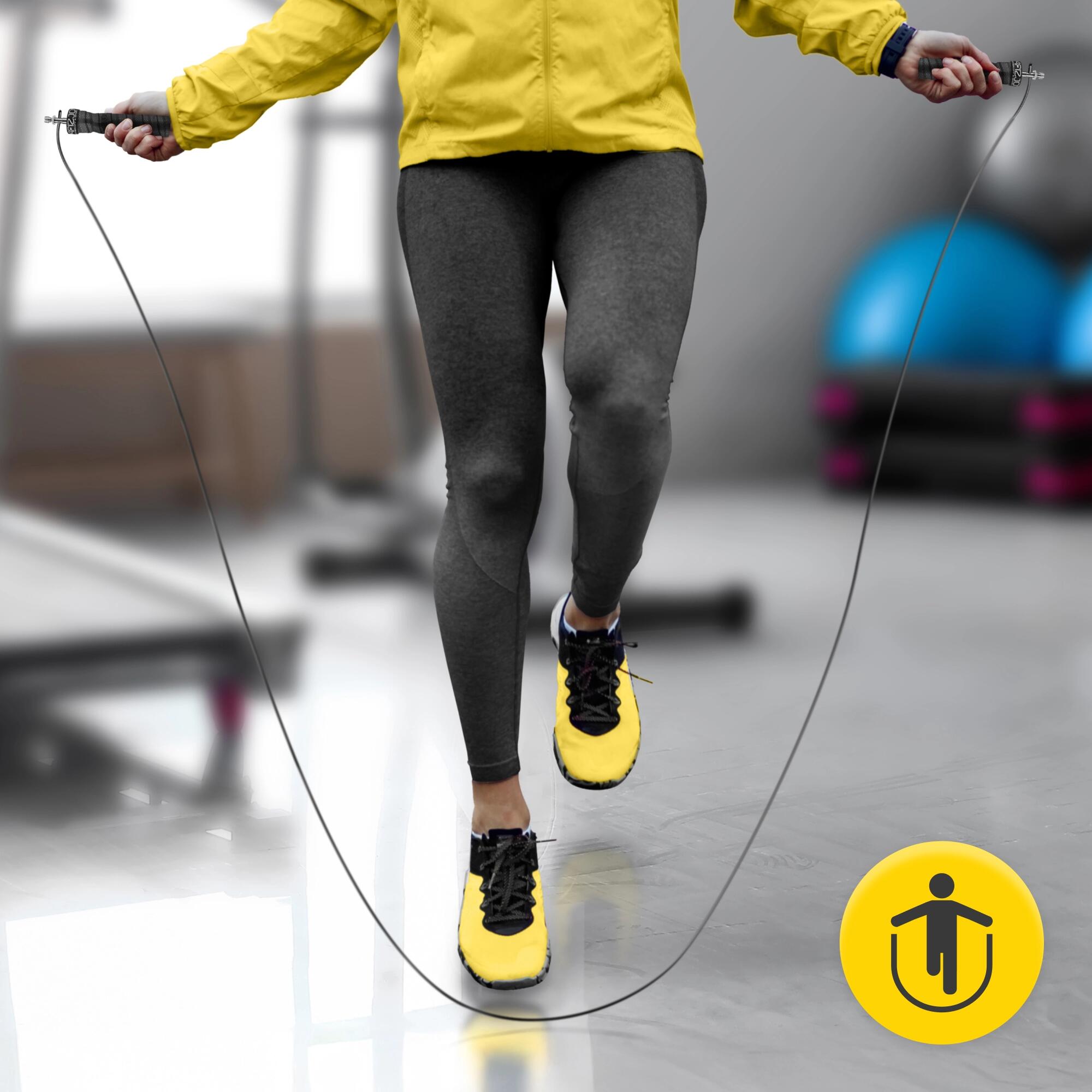 Skakanka bokserska fitness uniwersalna 4FIZJO PRO z obciążeniem 3 m czarna 6/7