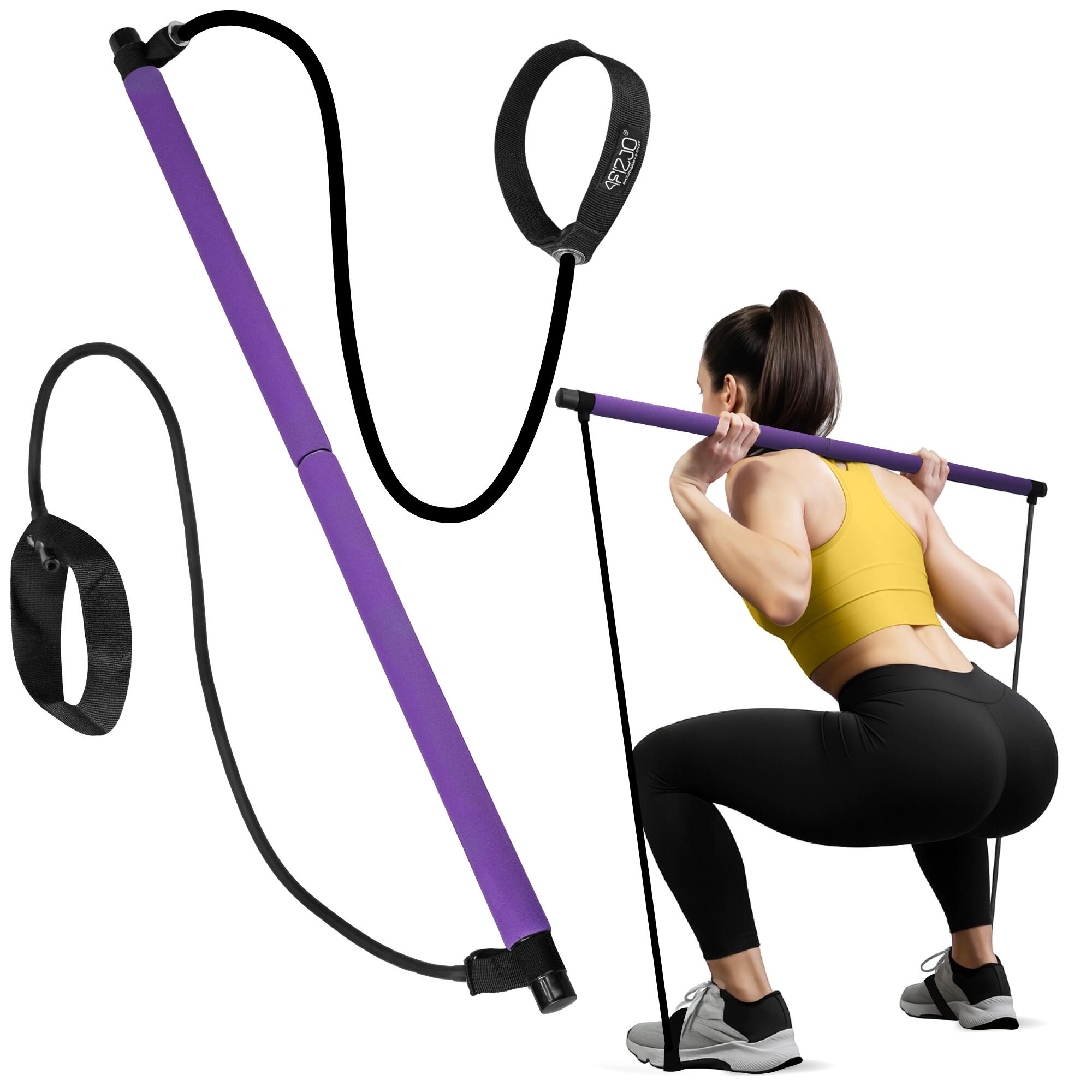 4FIZJO Posilovací tyč na pilates s expandéry 4FIZJO