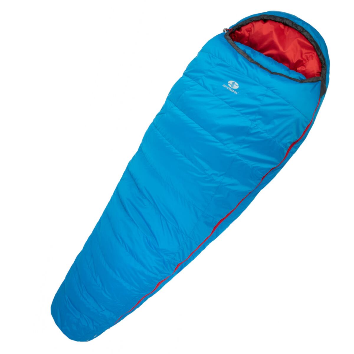 SIRJOSEPH Sacco a pelo mummia Trekking Rimo II 600 – sinistra 200 cm – Blu