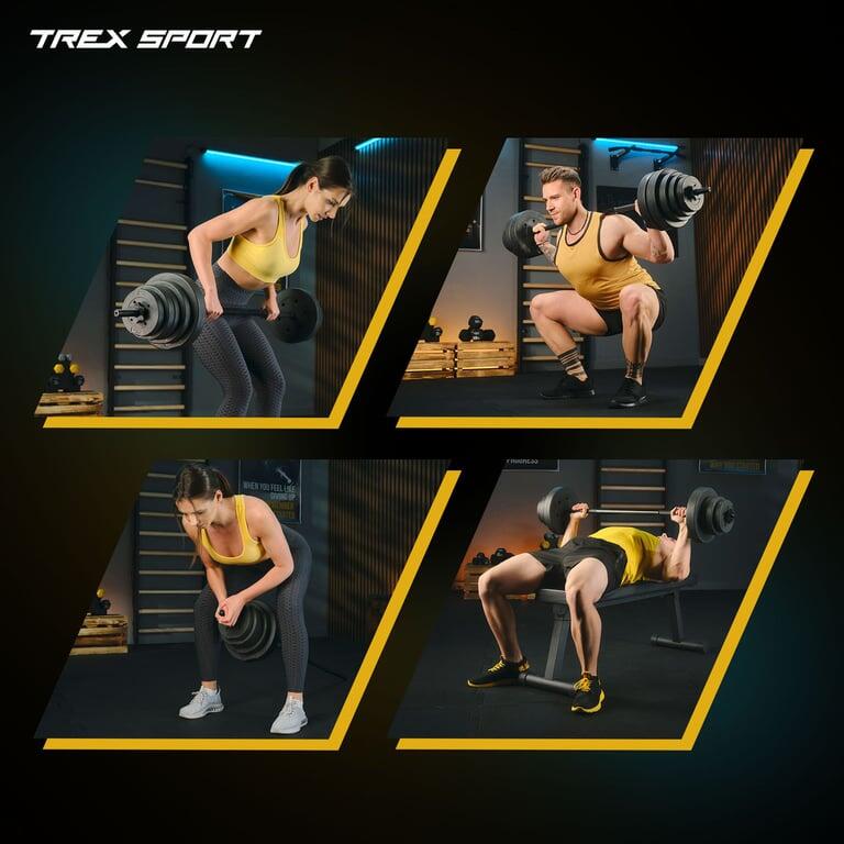 Set bilanciere e pesi bituminosi Trex Sport 24 kg barra 120 cm 7/7
