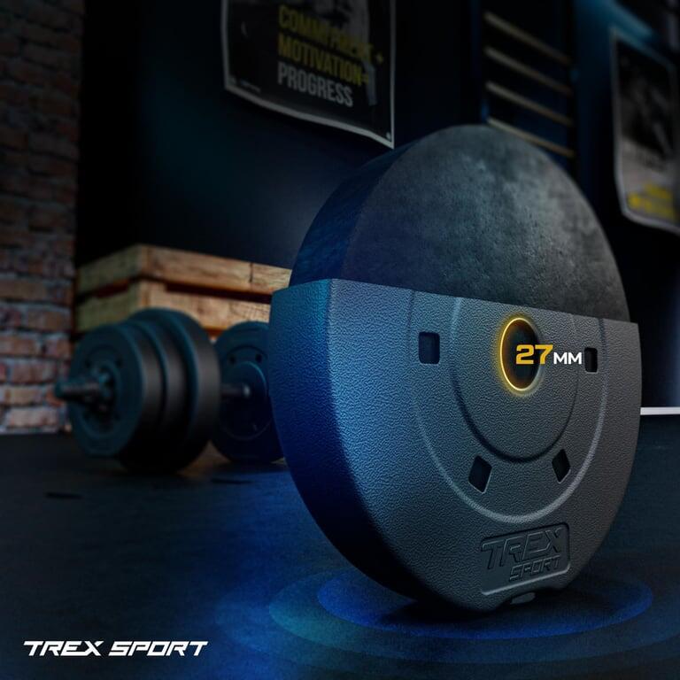Set bilanciere e pesi bituminosi Trex Sport 24 kg barra 120 cm 4/7
