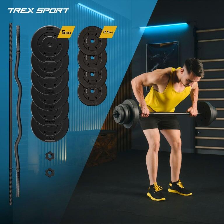 Zestaw obciążeń bitumicznych + gryfy Trex Sport prosty 180cm łamany 120cm 52kg 2/7