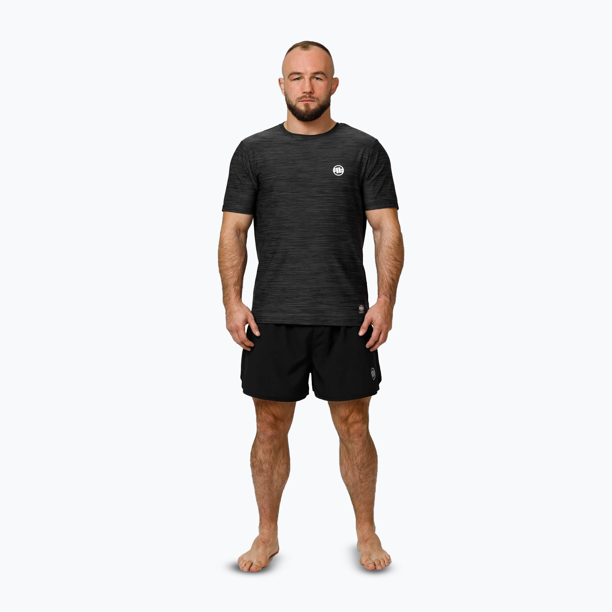 Herren T-Shirt Pitbull Small Logo Casual Sport 1/5