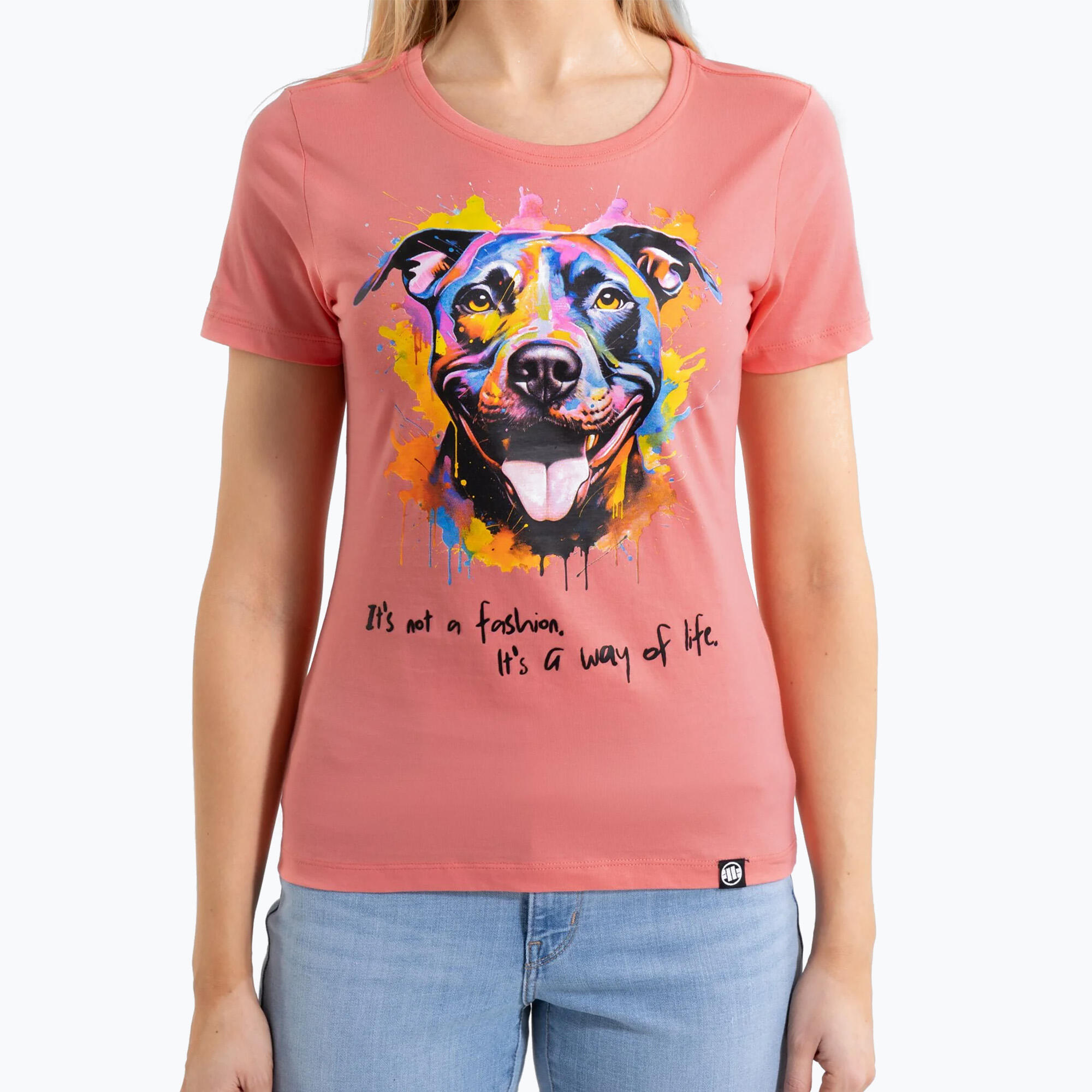 Dames T-shirt Pitbull Watercolor 3/5