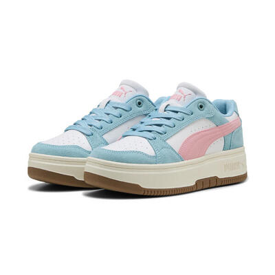 Zapatillas Rebound Femme Low Suede Mujer PUMA White Frosted Ivory Exotic Red