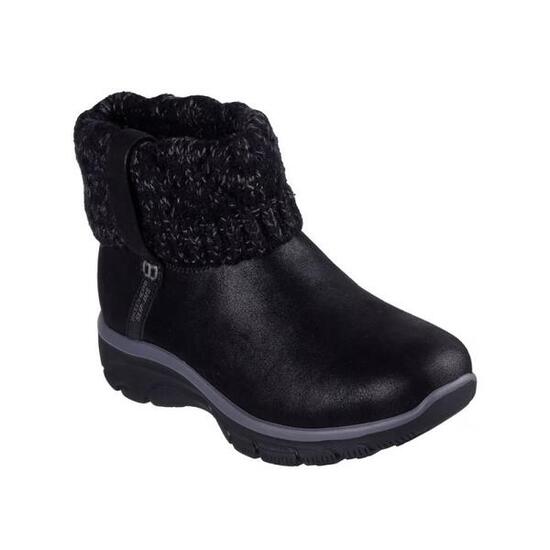 Botines Planos Mujer Skechers Slip-ins Relaxed Fit Negro