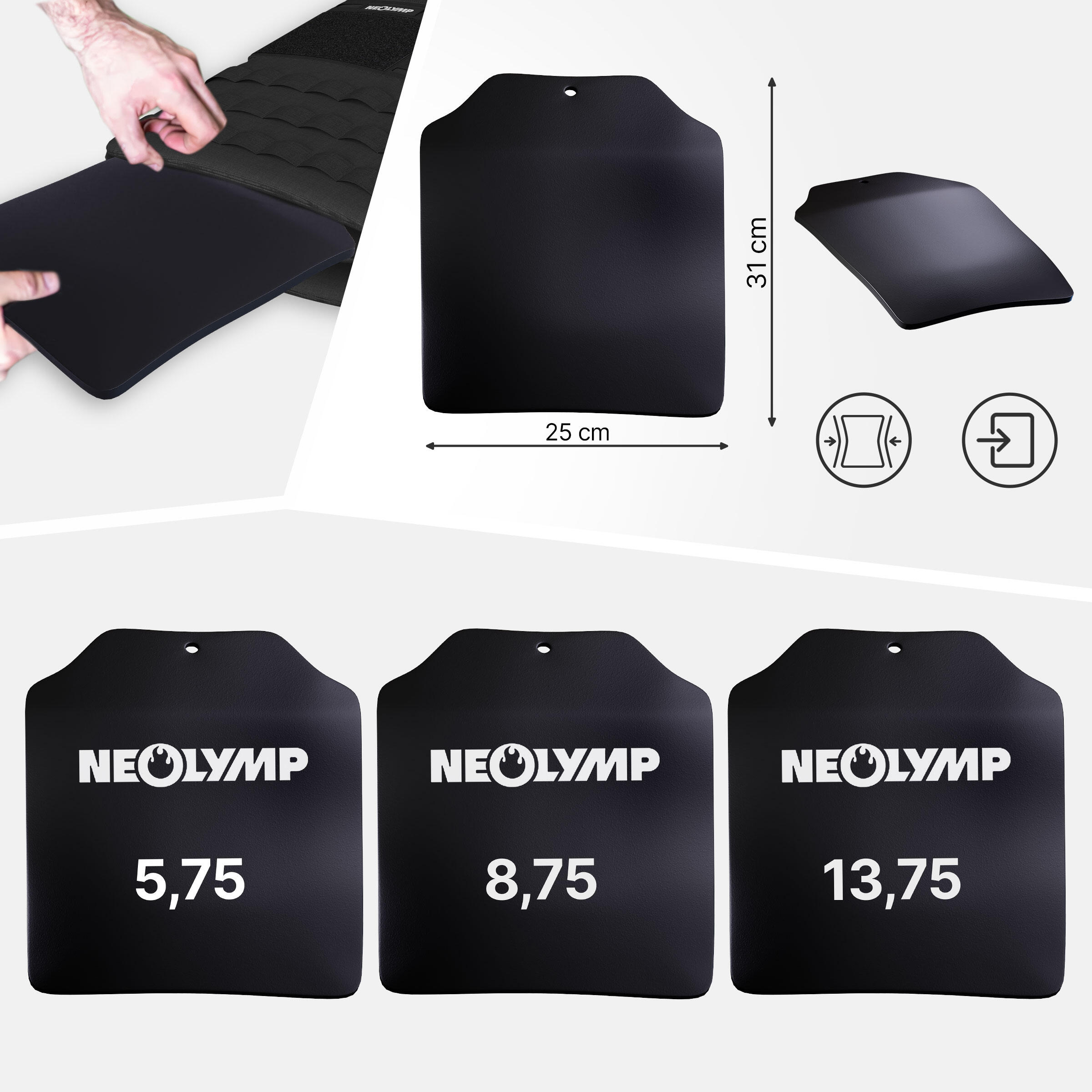 NEOLYMP Gewichtsvest Unisex 2,6 kg – Verstelbaar, Antislip, Ademend 2/7