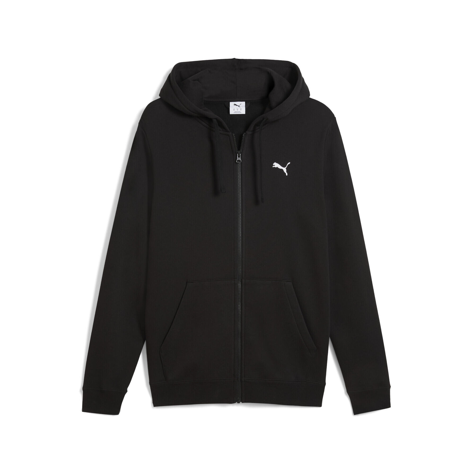PUMA Felpa con cappuccio a zip Essentials da uomo PUMA Black