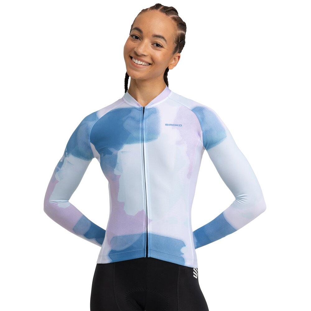 SIROKO Maglia da ciclismo a maniche lunghe donna M2 Zen Blu