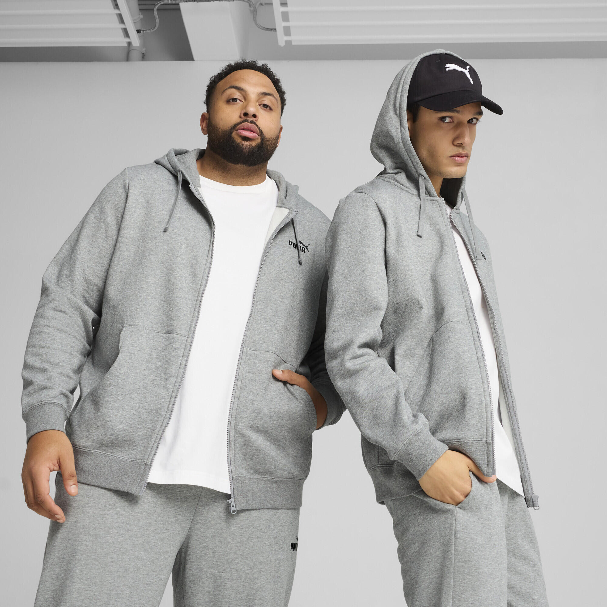Felpa con cappuccio e zip integrale Essentials con logo N. 1 da uomo PUMA 2/7