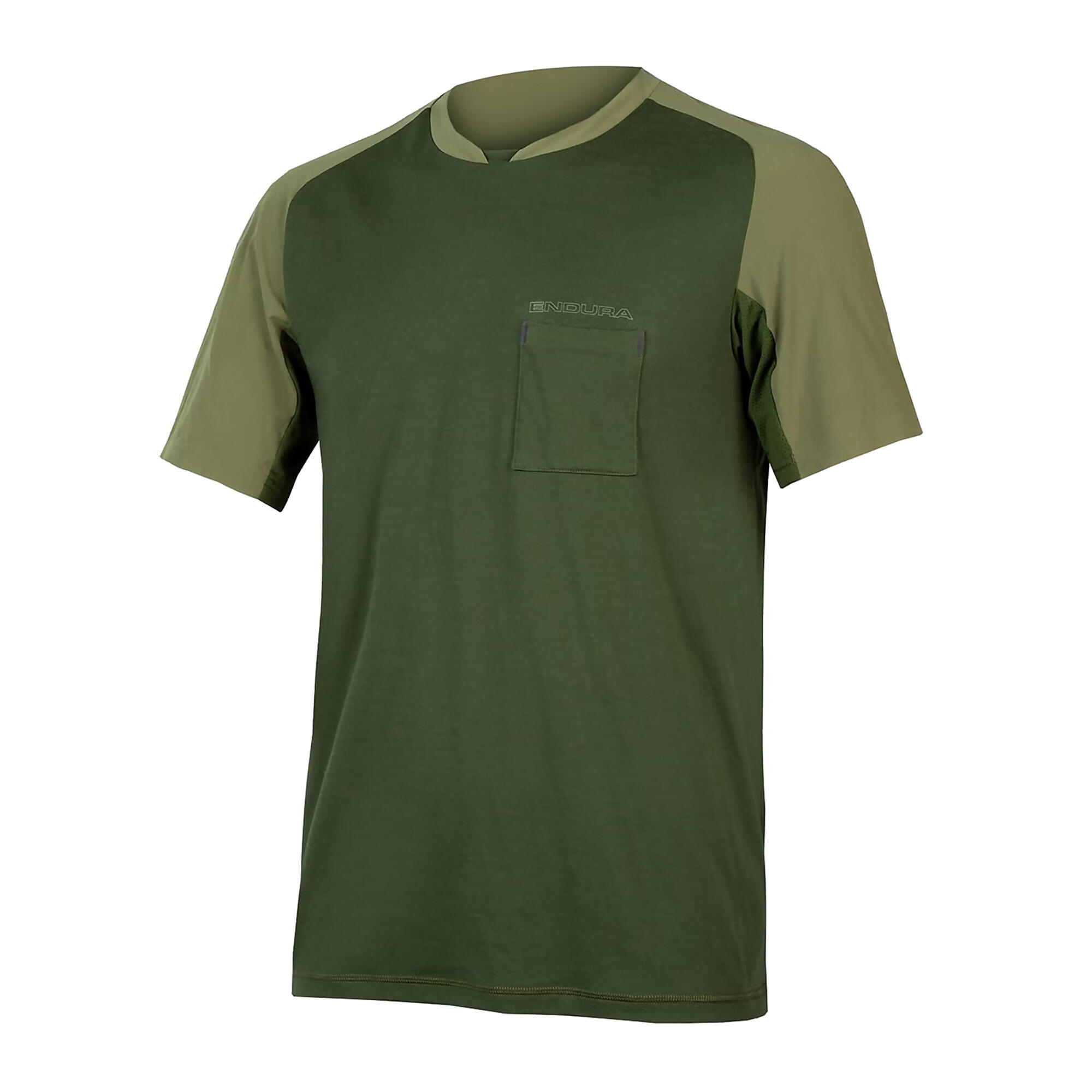 Maillot Manches Courtes Gravel Endura GV500 Foyle Vert Olive 5/5