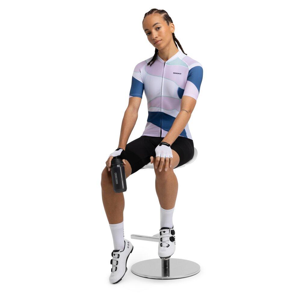 Damen Radsport kurzärmeliges radtrikot für M2 Provence Weiß 3/8