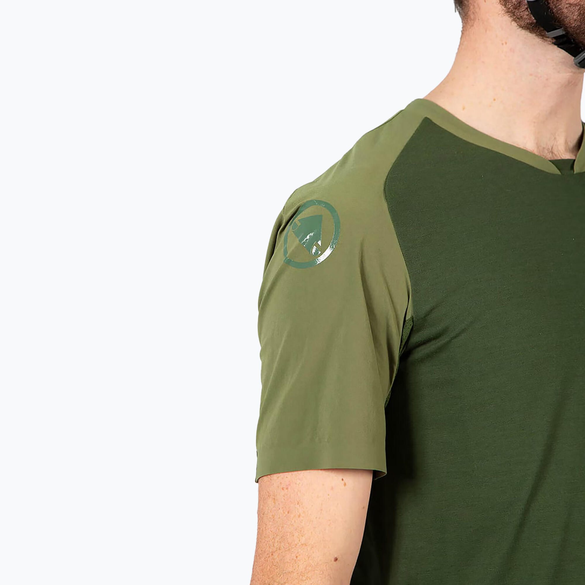 Maillot Manches Courtes Gravel Endura GV500 Foyle Vert Olive 4/5