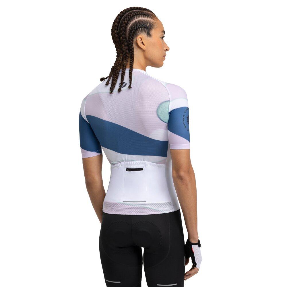 Damen Radsport kurzärmeliges radtrikot für M2 Provence Weiß 2/8