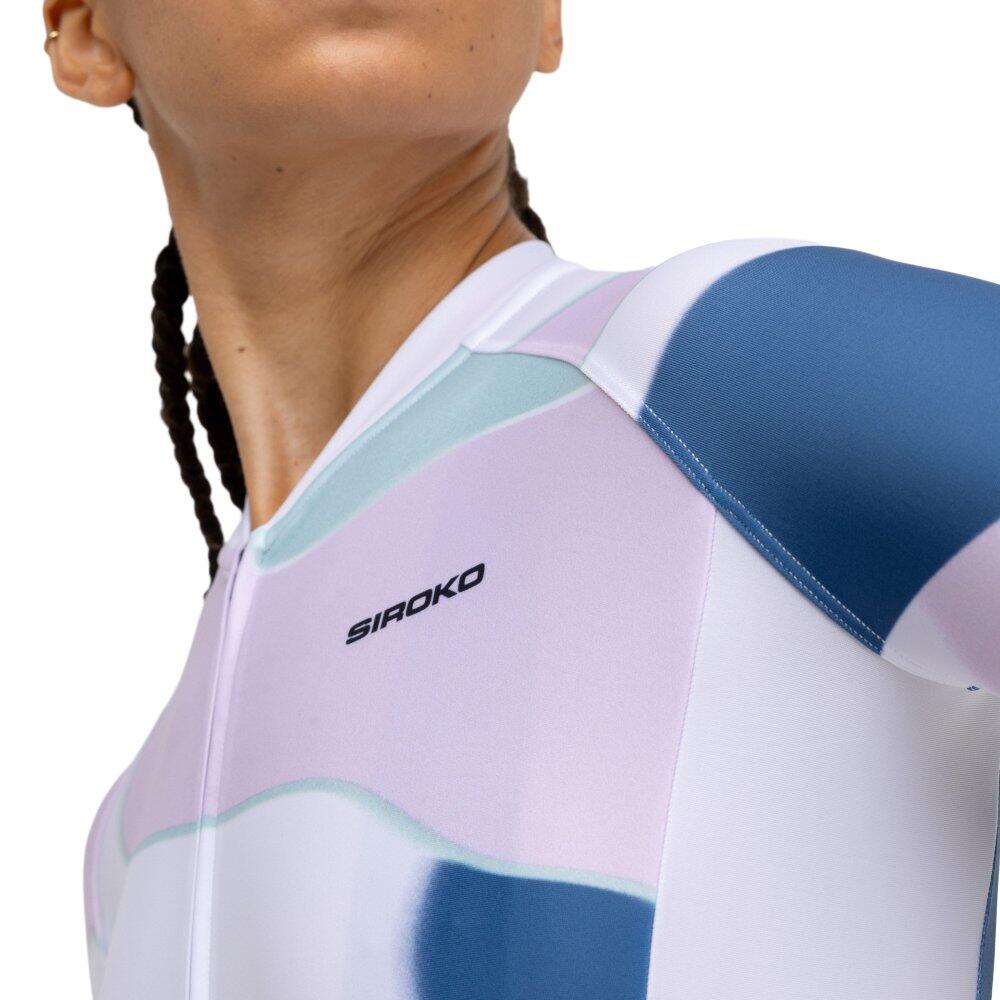Damen Radsport kurzärmeliges radtrikot für M2 Provence Weiß 4/8