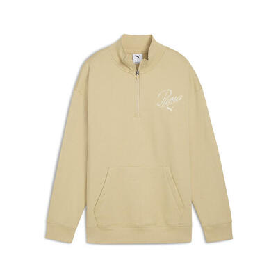 Felpa girocollo con zip Essentials dal taglio morbido da donna PUMA