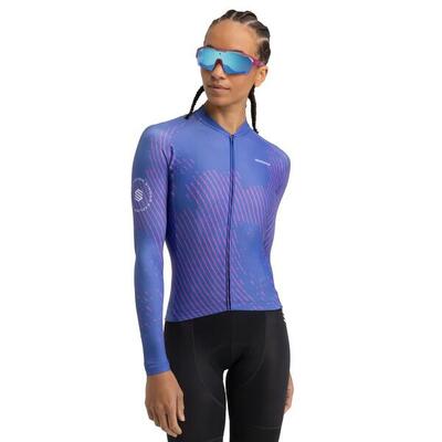 Maglia da ciclismo a maniche lunghe donna M2 Quantum Blu