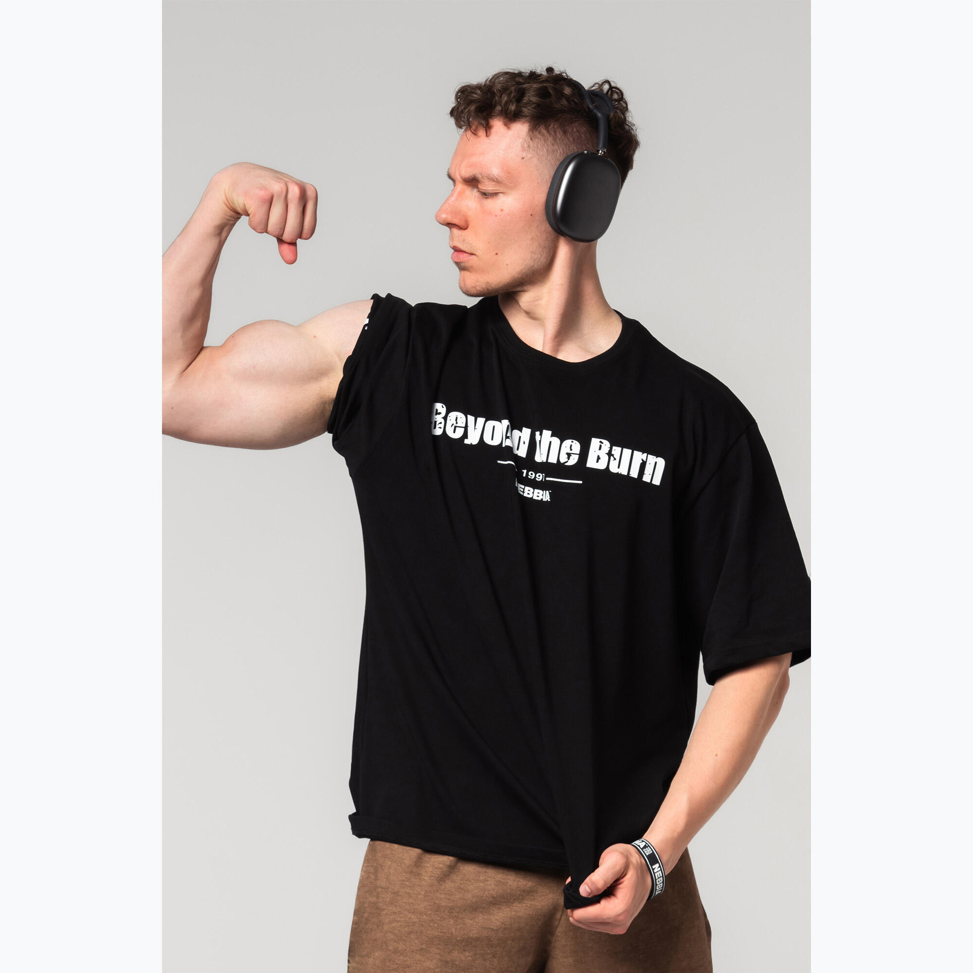 T-shirt d'entraînement homme NEBBIA Heavyweight Grind 4/5