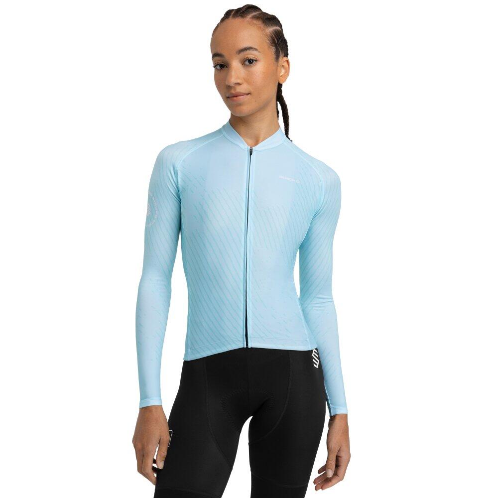 M2 Prix Women's Long Sleeve Cycling Jersey Turquoise Breathlock+