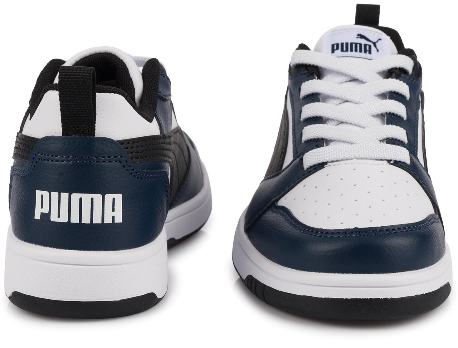 Buty sneakersy sportowe dziecięce  elastyczne sznurówki granatowe PUMA 5/7