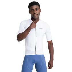 Maillot vélo manches courtes en tissu recyclé homme Cyclisme M6R Vent Blanc