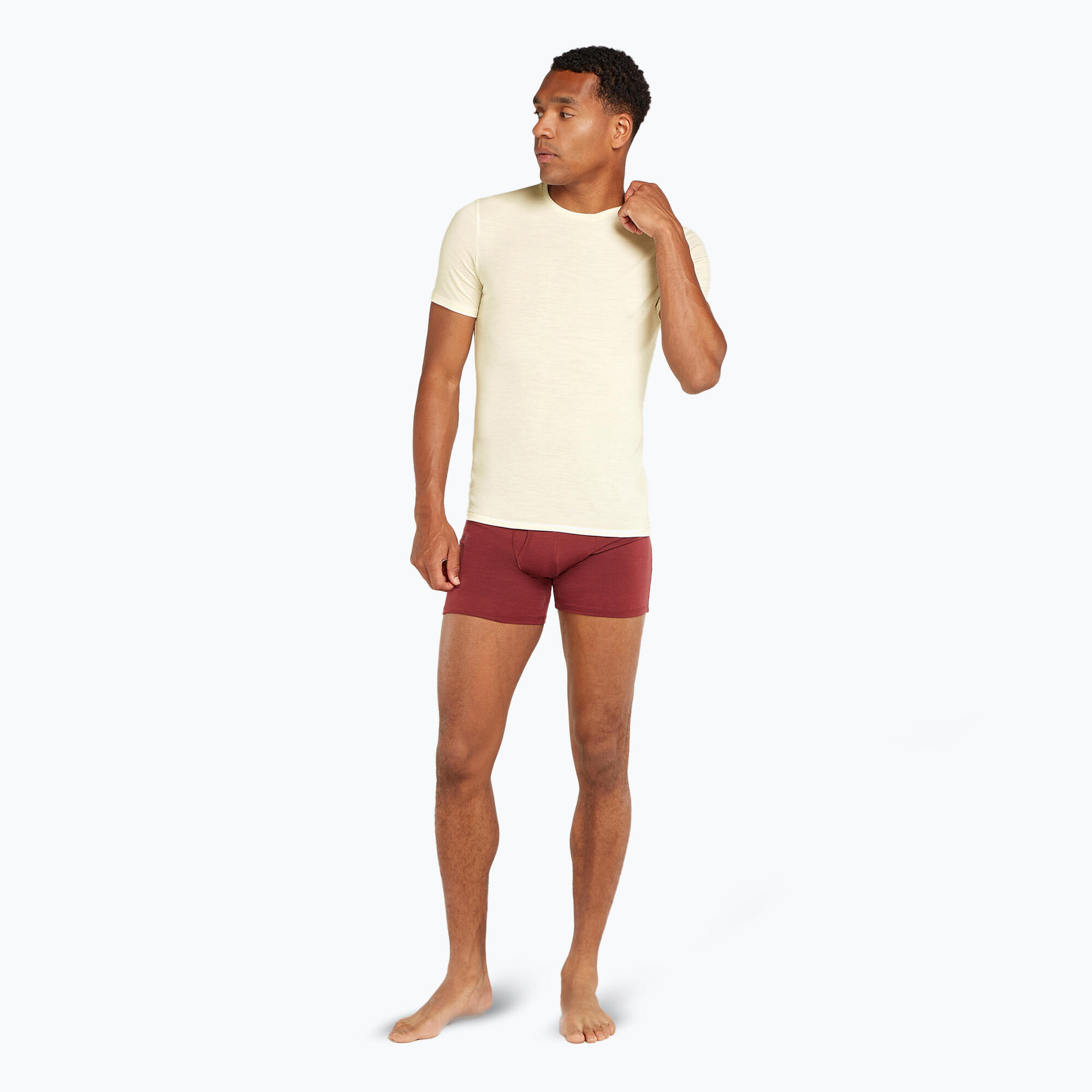 Camiseta de trekking para hombre icebreaker Anatomica Crewe sin teñir 4/5