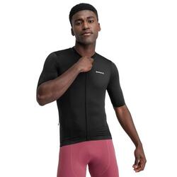 Maillot vélo manches courtes en tissu recyclé homme Cyclisme M6R Zero Noir