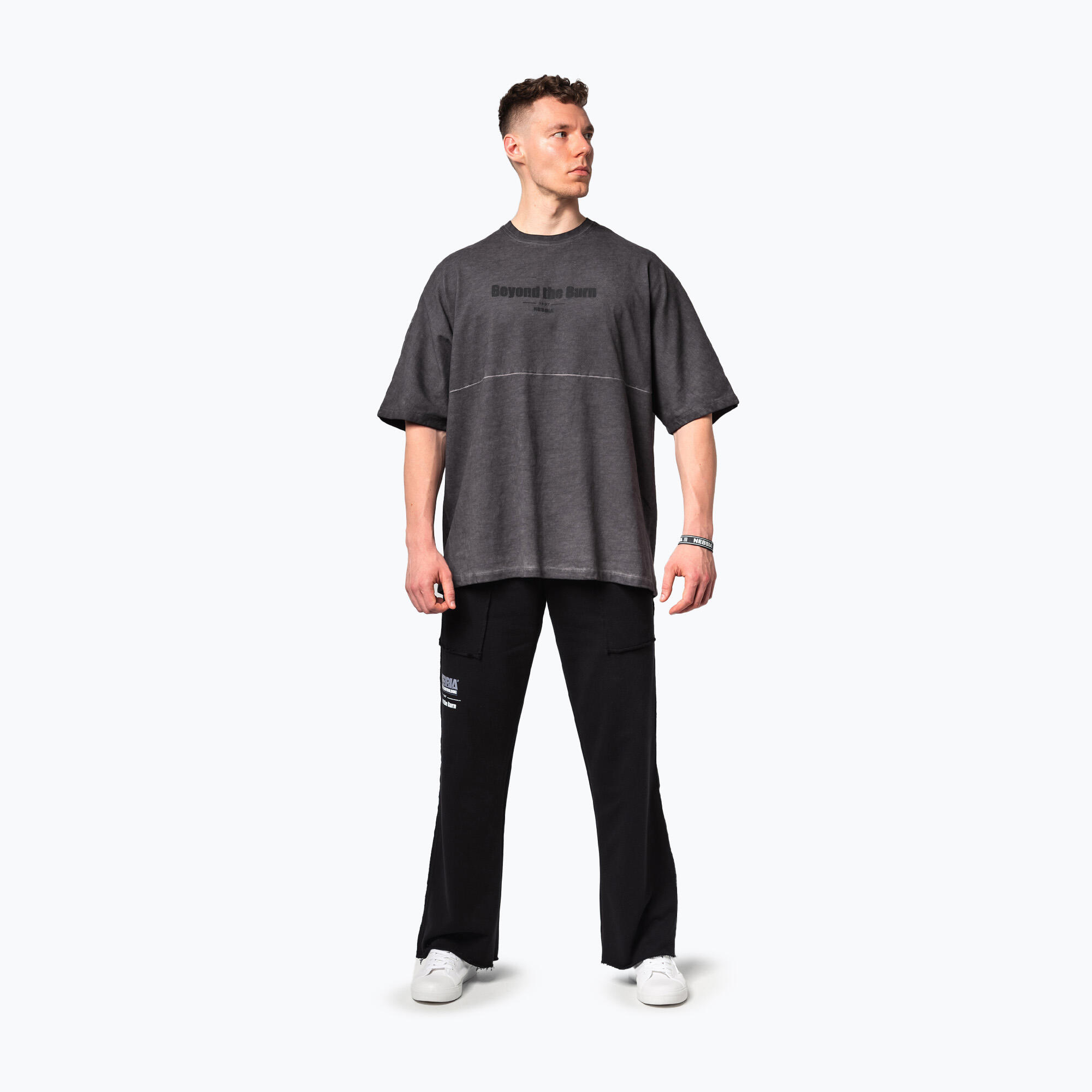 T-shirt d'entraînement homme NEBBIA Washed-Off Heavyweight No Shortcuts 1/5