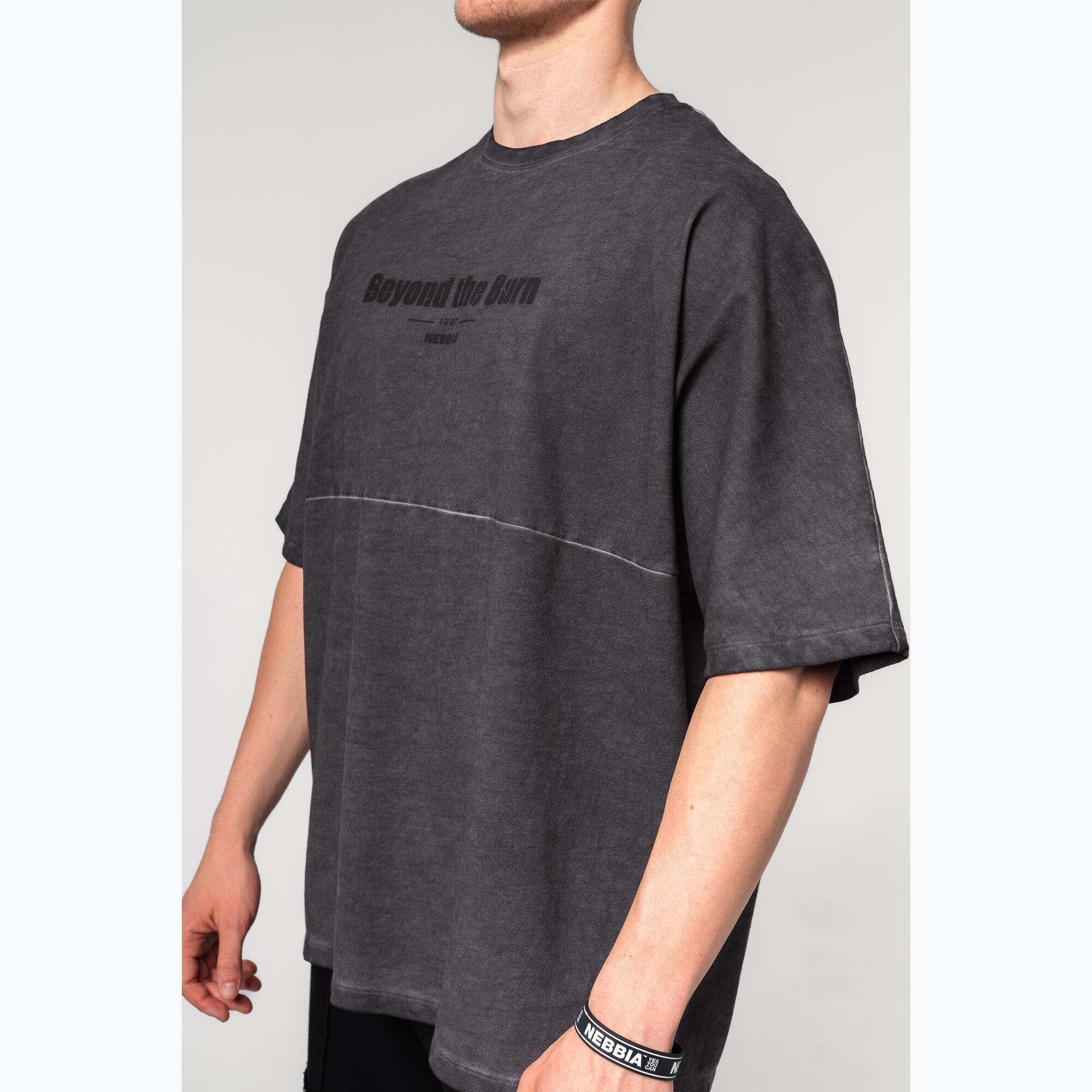 T-shirt d'entraînement homme NEBBIA Washed-Off Heavyweight No Shortcuts 3/5